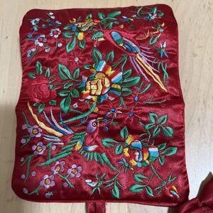 Embroidered Jewelry Pouch Roll